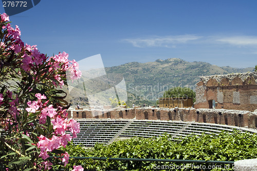 Image of taormina greek-roman theater italy