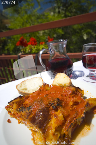Image of restaurant lasagna aormina italy