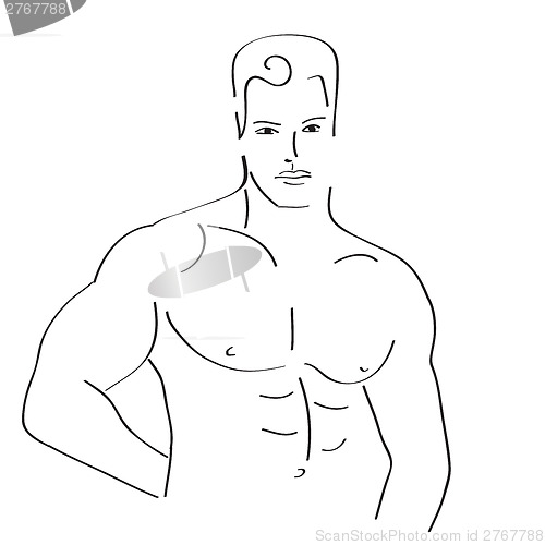 Image of sexy man sketch