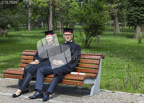 Image of Couple in the Graduation Day