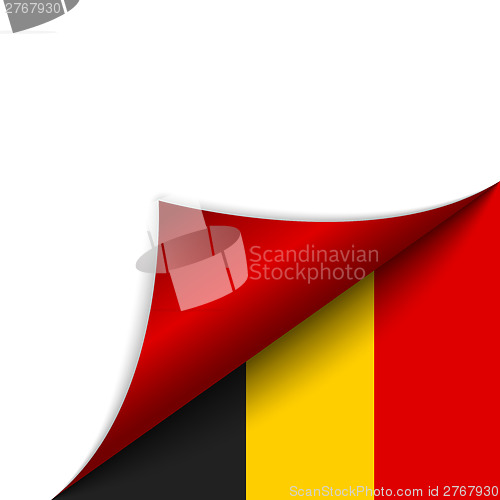 Image of Belgium Country Flag Turning Page