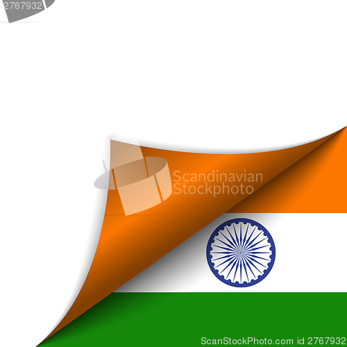 Image of India Country Flag Turning Page