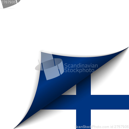 Image of Finland Country Flag Turning Page