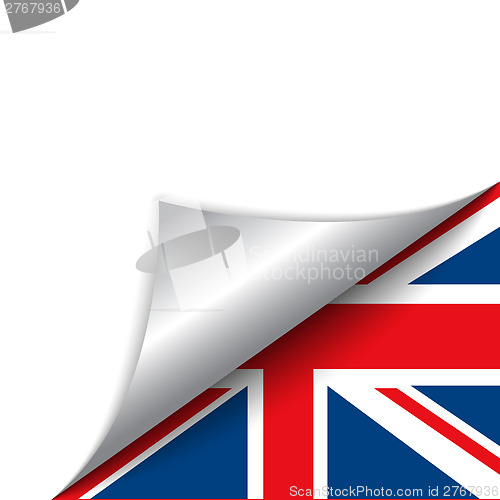 Image of United Kingdom Country Flag Turning Page