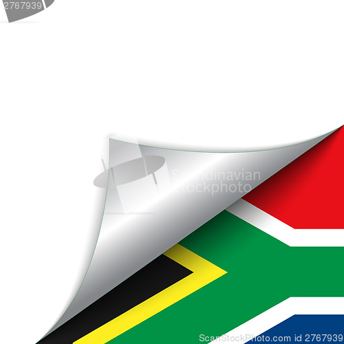 Image of South Africa Country Flag Turning Page