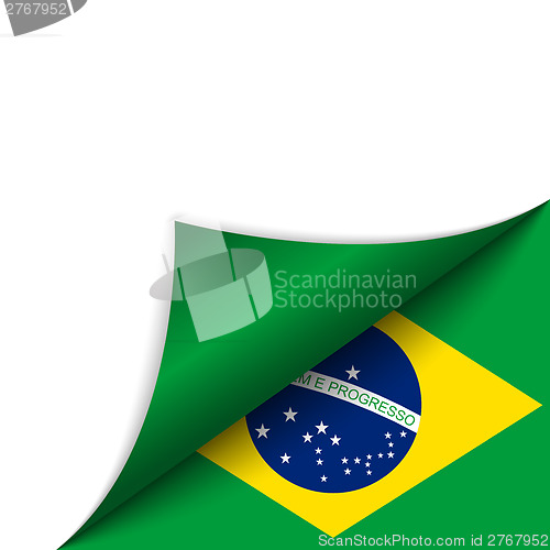 Image of Brazil Country Flag Turning Page