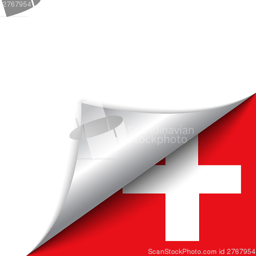 Image of Switzerland Country Flag Turning Page