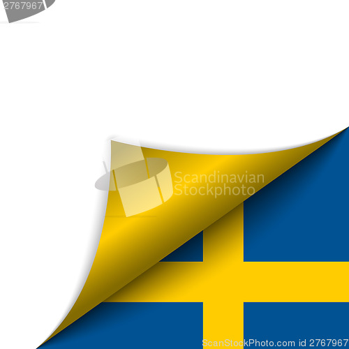 Image of Sweden Country Flag Turning Page
