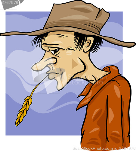 Image of country farmer cartoon illustration