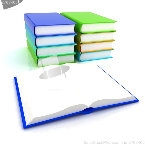 Image of colorful real books