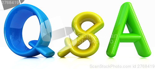 Image of 3d colorful text "Q&S"