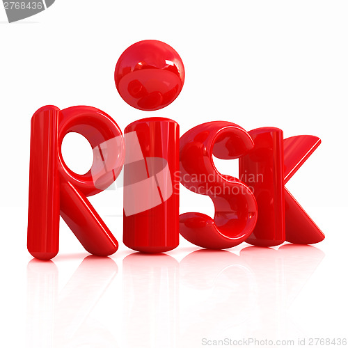 Image of 3d red text "risk"