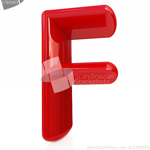 Image of Alphabet on white background. Letter "F"