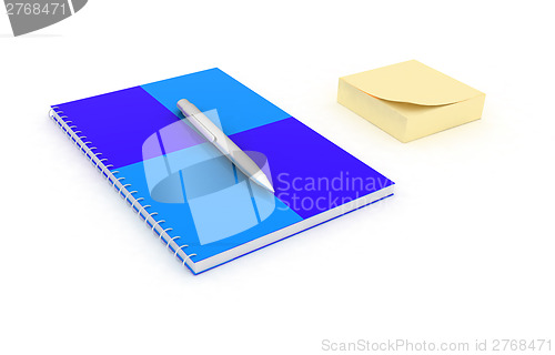 Image of notepad with pen