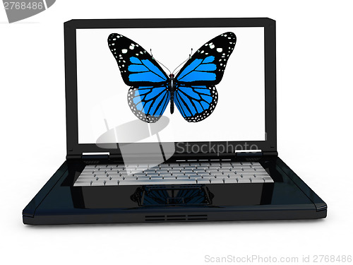 Image of butterfly on a notebook