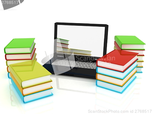 Image of Colorful books and earth 