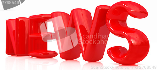 Image of 3D text "news"