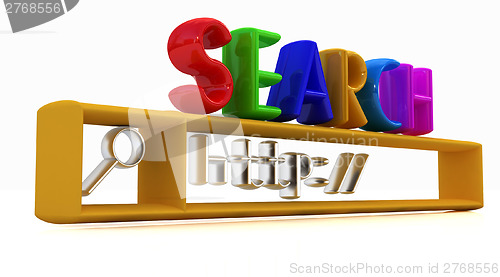 Image of 3d internet search string.Business and technology