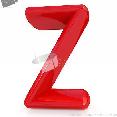 Image of Alphabet on white background. Letter "Z"