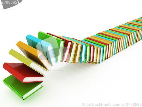 Image of colorful real books