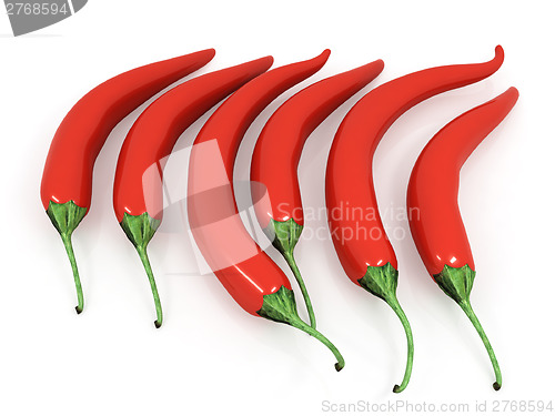 Image of red hot chili peppers