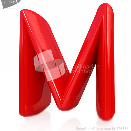 Image of Alphabet on white background. Letter "M"