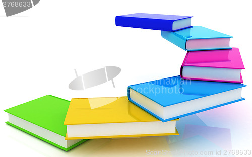 Image of colorful real books