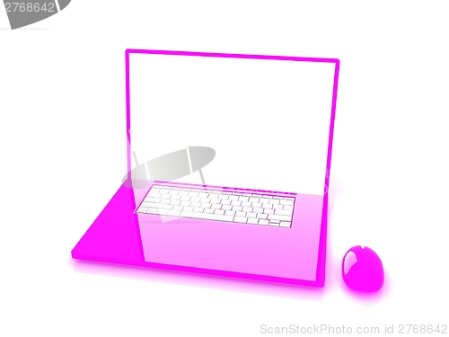 Image of Pink laptop