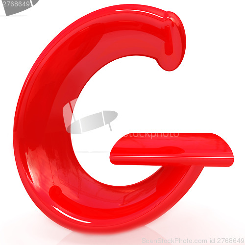 Image of Alphabet on white background. Letter "G"