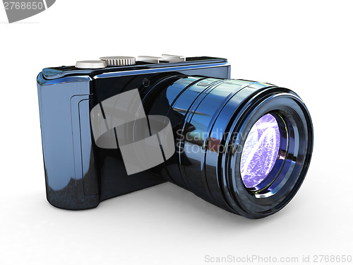 Image of 3d illustration of photographic camera