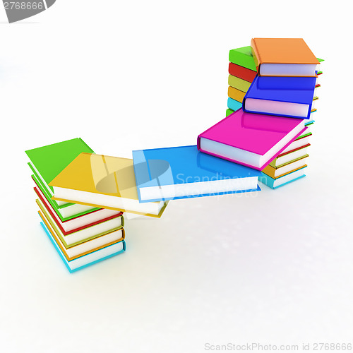 Image of colorful real books