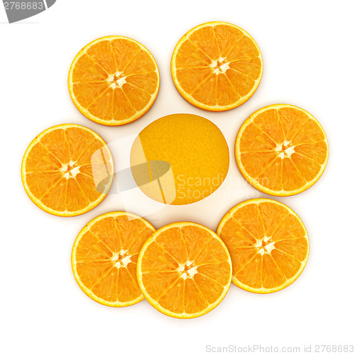 Image of half oranges and oranges