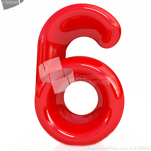 Image of Number "6"- six