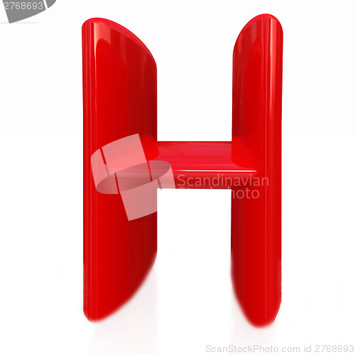 Image of Alphabet on white background. Letter "H"