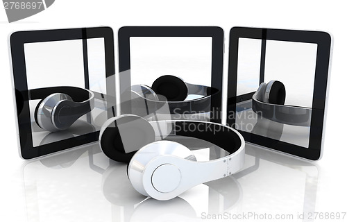 Image of phone and headphones