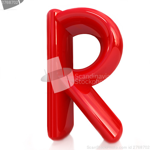 Image of Alphabet on white background. Letter "R"