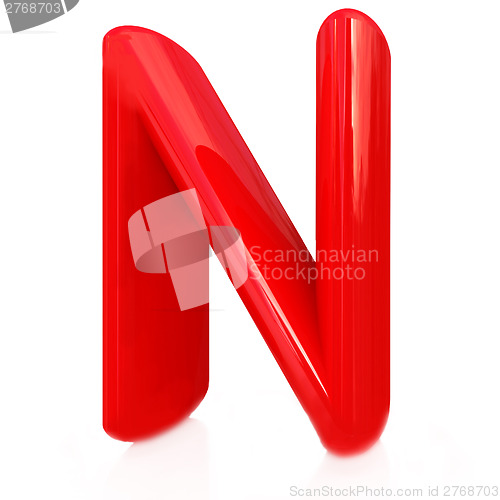 Image of Alphabet on white background. Letter "N"