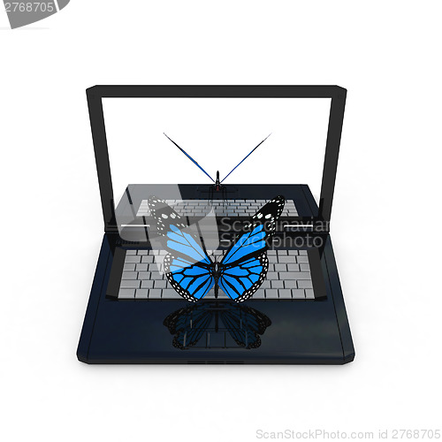 Image of butterfly on a notebook