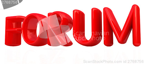 Image of "forum" 3d red text