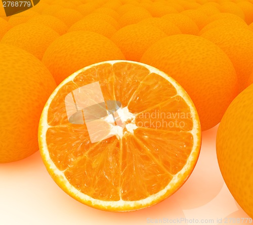 Image of half oranges and oranges