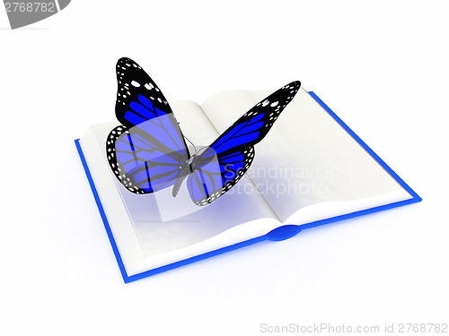 Image of butterfly on a book