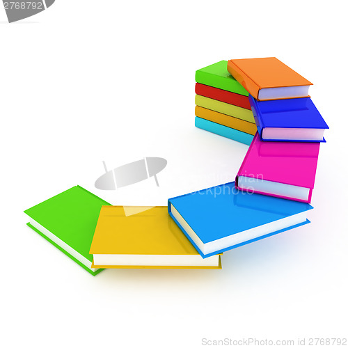 Image of colorful real books