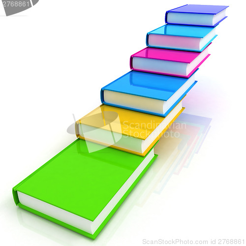 Image of colorful real books