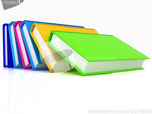 Image of colorful real books