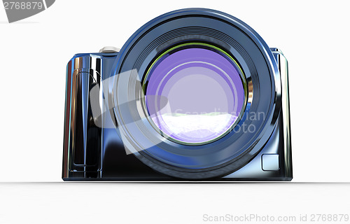 Image of 3d illustration of photographic camera