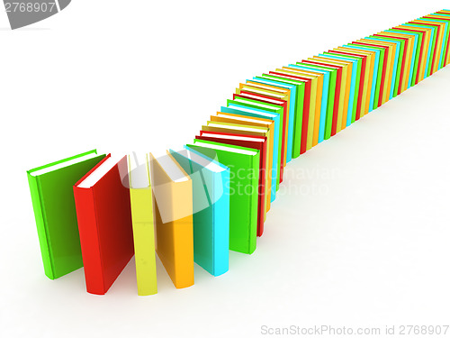 Image of colorful real books