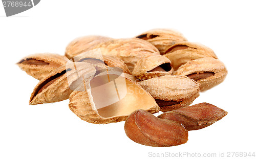 Image of Heap of brown almond nuts