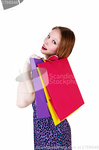 Image of Girl with shopping bag's.