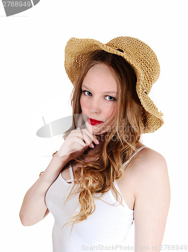 Image of Girl with straw hat.