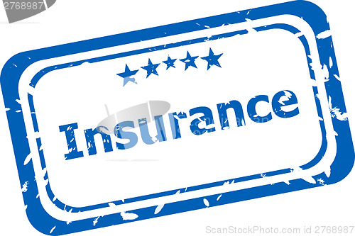 Image of insurance grunge stamp isolated on white background